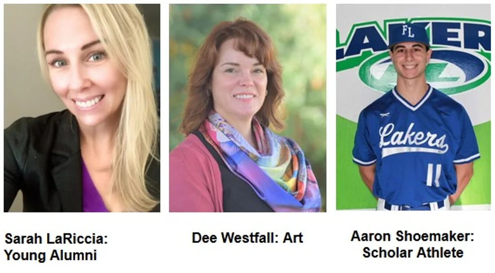 Three headshots of honored alumni