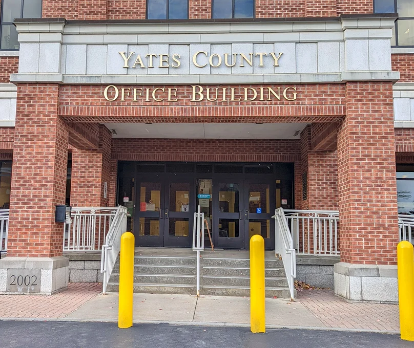 Front of Yates County building