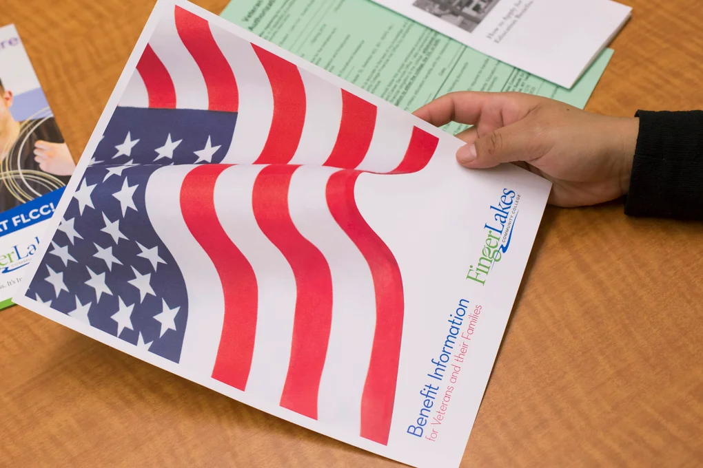 Military friendly school logo and benefit information packet for veterans and their families.