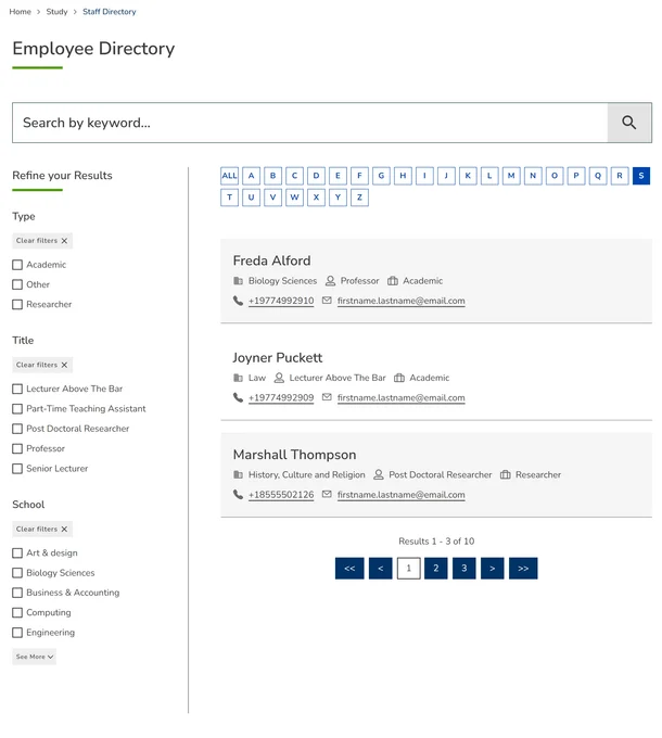 employee directory