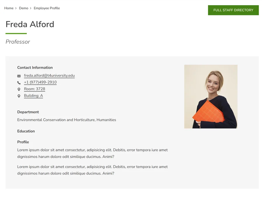 employee profile
