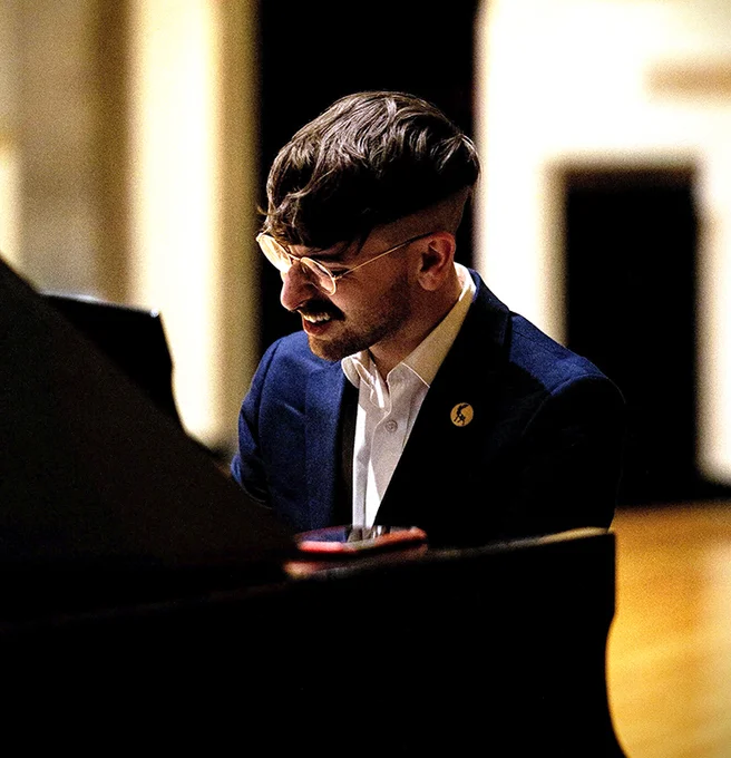 Man playing piano