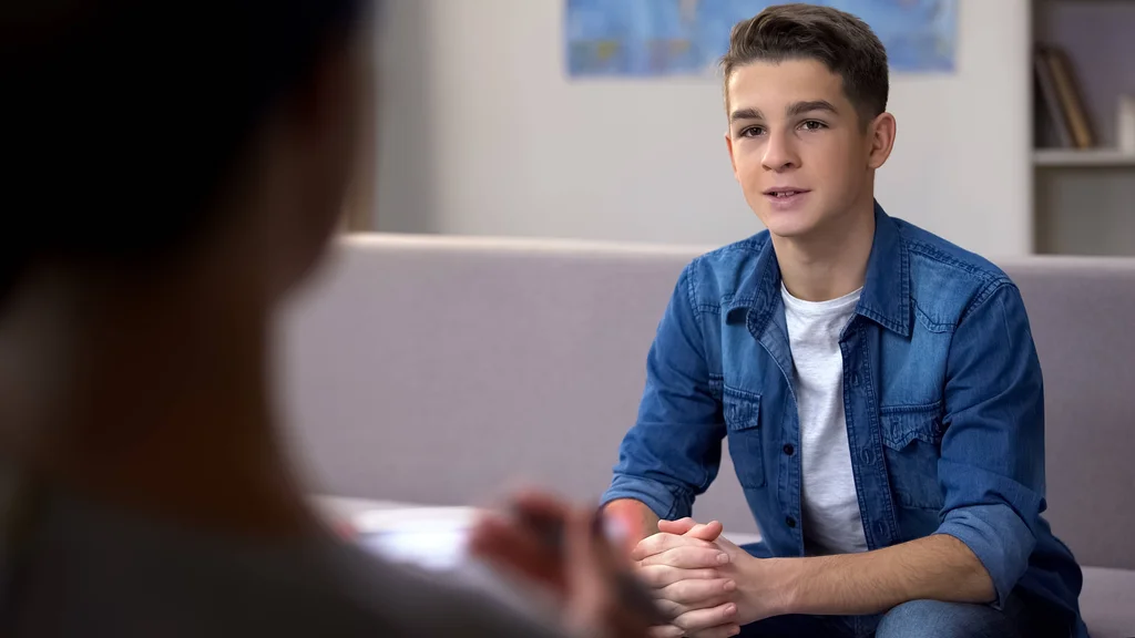 An FLCC student visiting the Center for Student Well-Being.