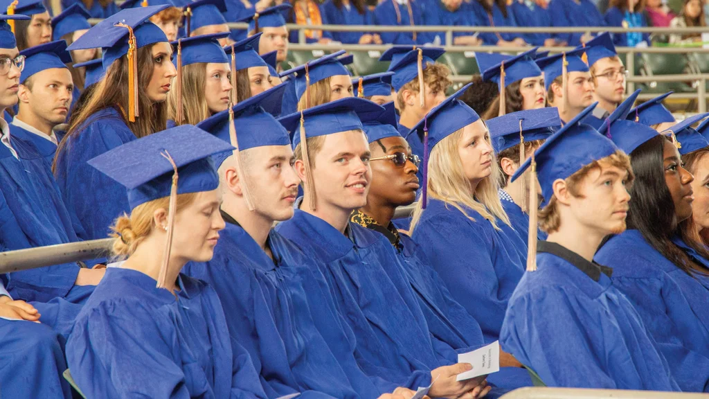 Graduates at FLCC Commencement Ceremony.