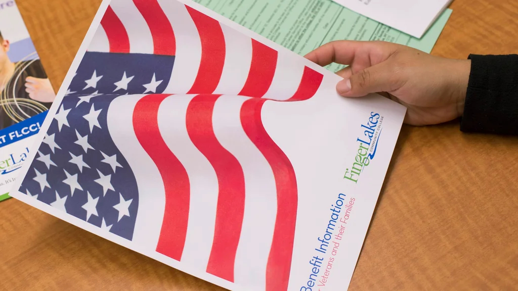 Military friendly school logo and benefit information packet for veterans and their families.