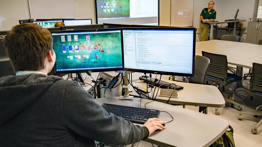 A student in a game programming class.