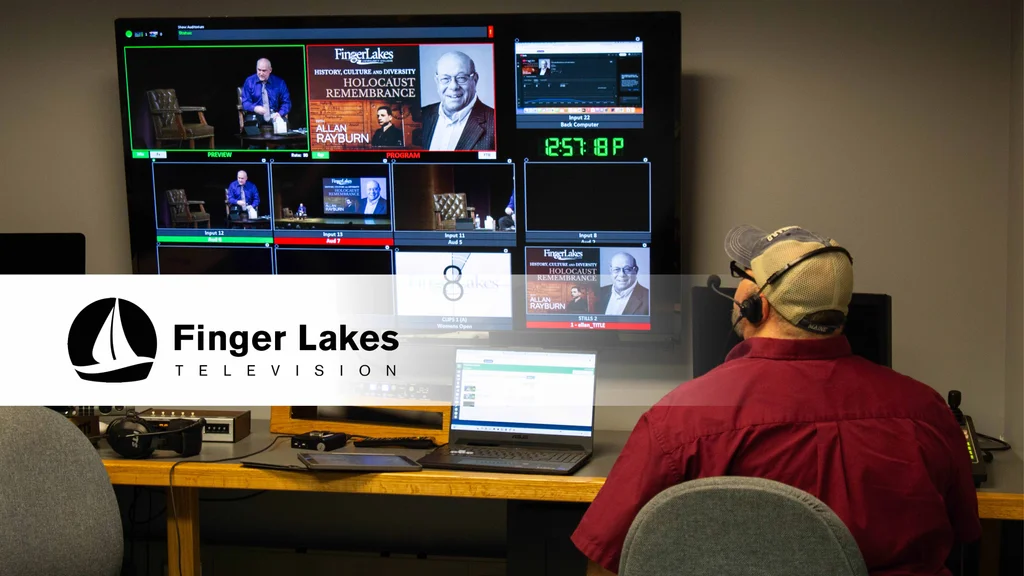 FLTV employee monitors a live broadcast.