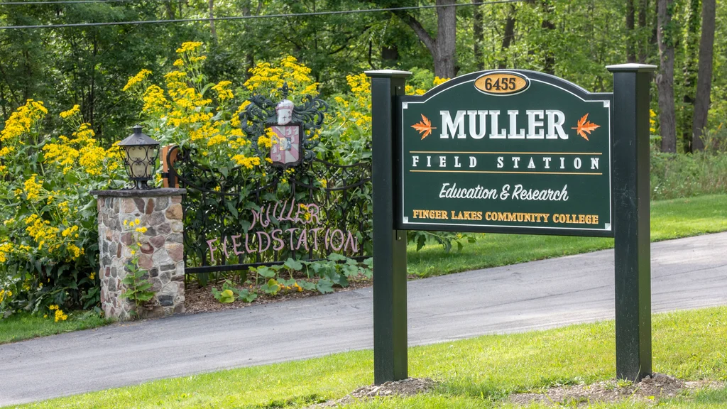 Muller Field Station, front entrance, located at the south end of Honeoye Lake near Naples.