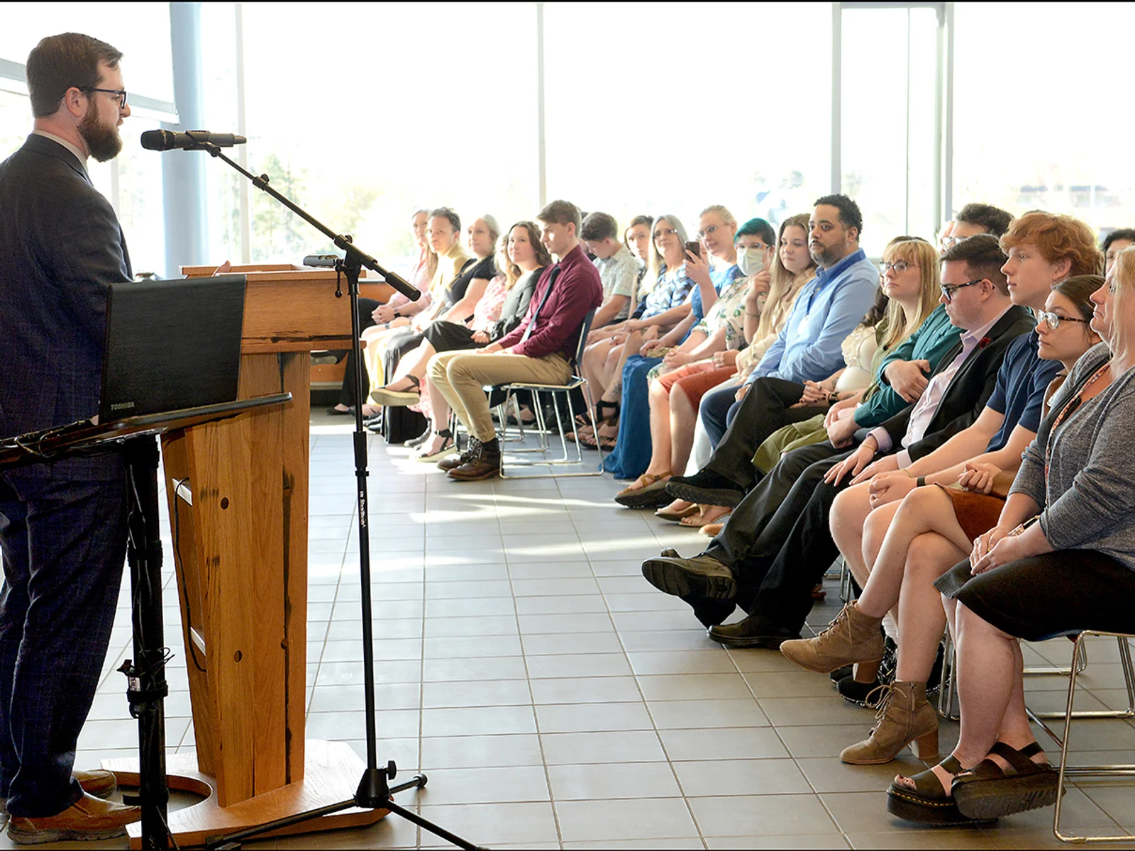 Man at podium