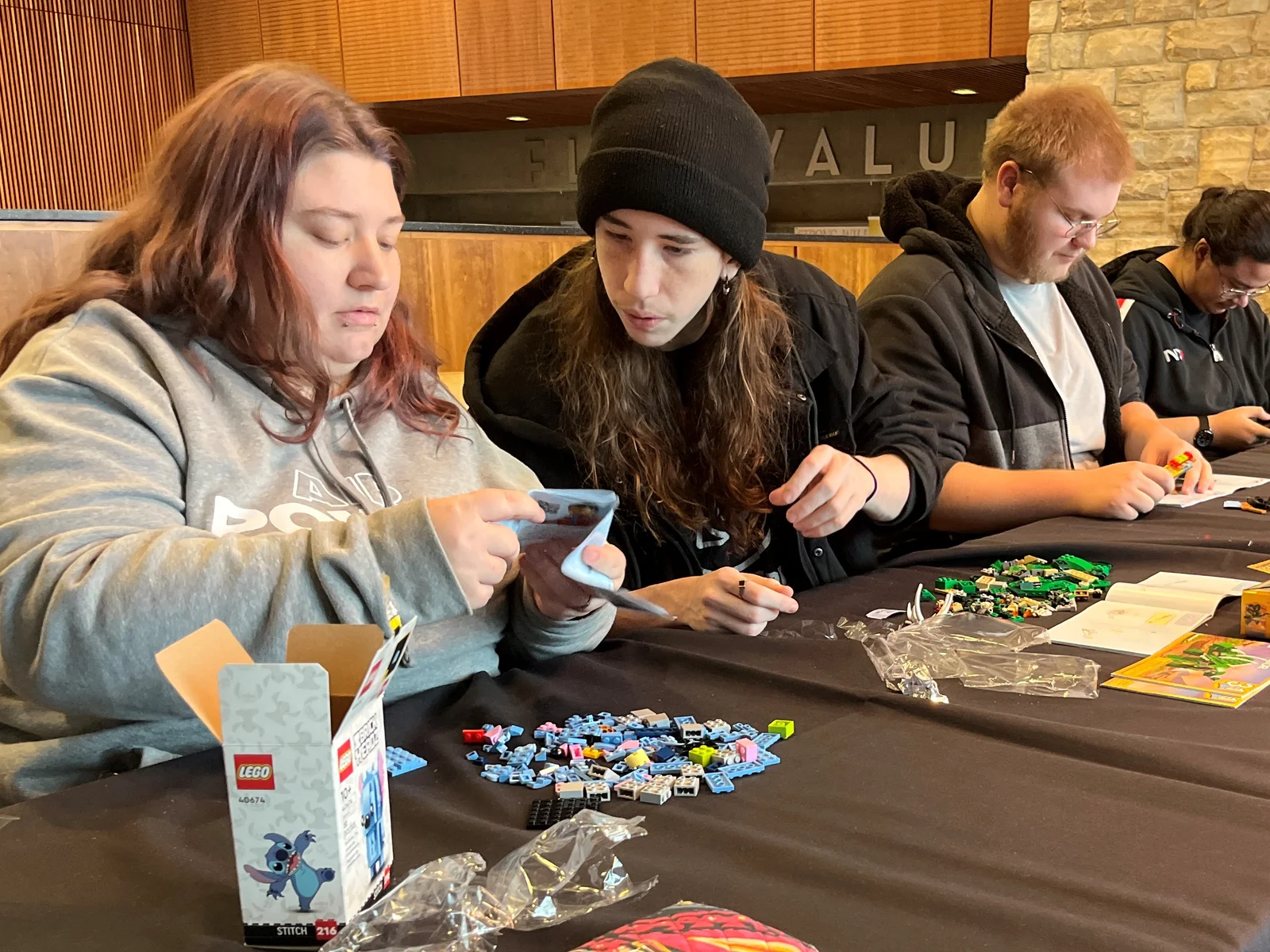 Students free building LEGOs during the fall 2024 Laker Day.