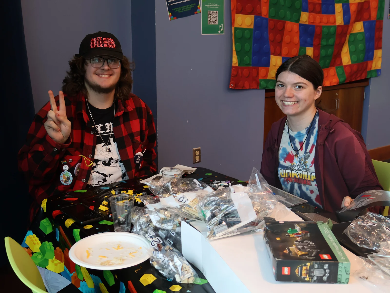 Students free building LEGOs during the fall 2024 Laker Day.
