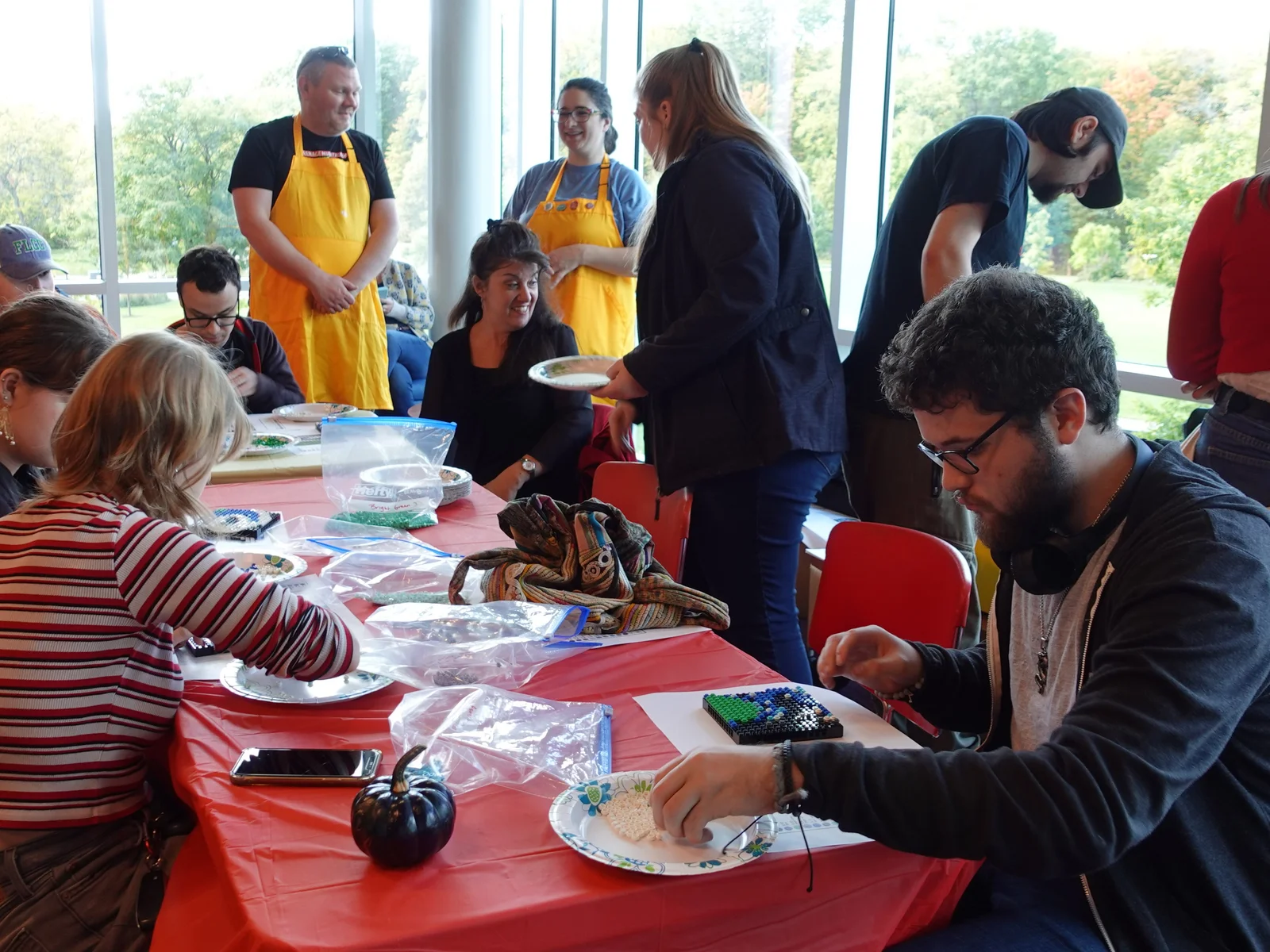 Students free building LEGOs during the fall 2024 Laker Day.