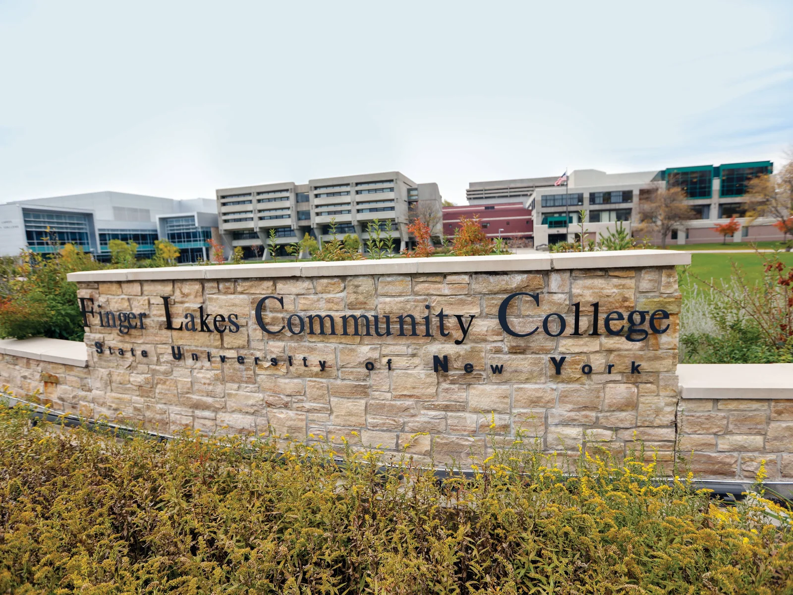 Finger Lakes Community College sign