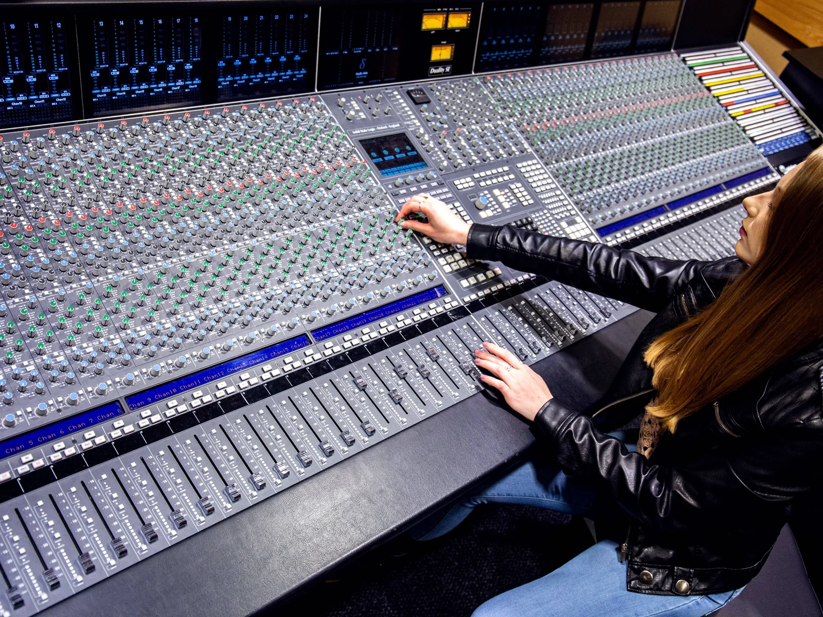5.1 Surround mixing suite utilizing an SSL Duality SE Console with Avid Pro Tools HDX system.