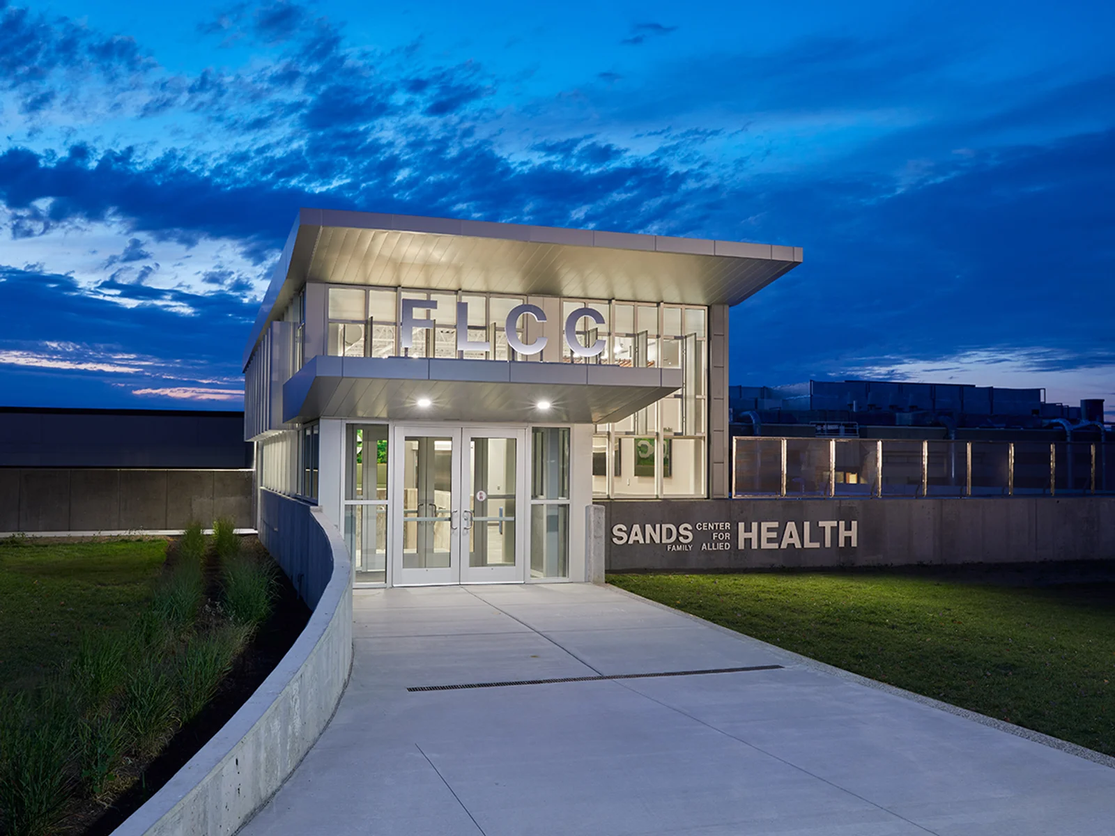 Sands Family Center for Allied Health exterior entry