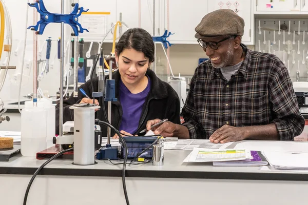 Viticulture students in the enology laboratory at the FLCC Viticulture and Wine Center