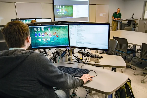 A student in a game programming class.