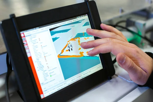 Engineer using software mapping