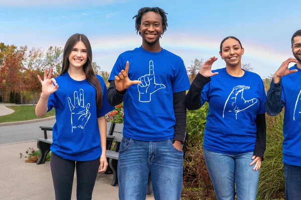 FLCC American Sign Language students outside main campus in Canandaigua, NY.