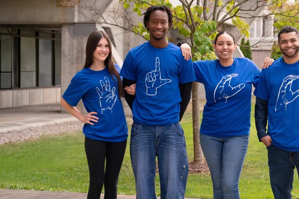 FLCC American Sign Language students outside main campus in Canandaigua, NY.