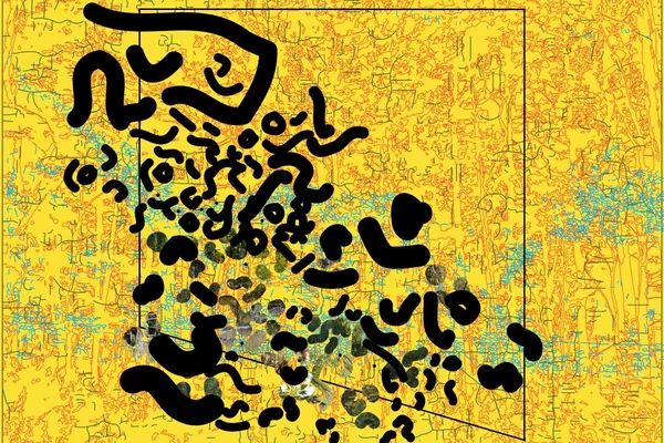 Black ink pattern over a map showing property parcels