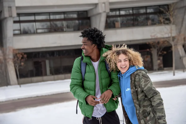 Students in front of the main building on the FLCC Canandaigua Campus.