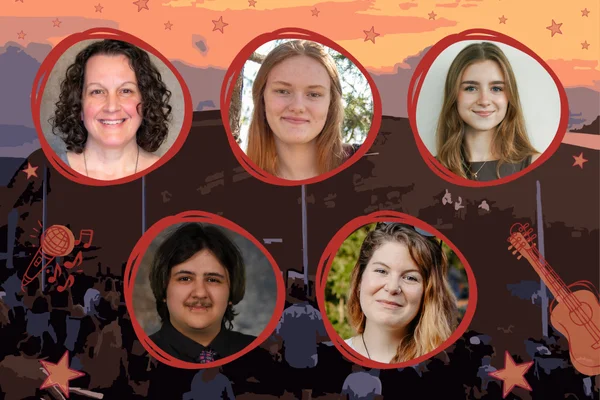 Graphic containing photograph headshots of the five competition winners.