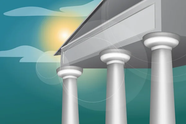 An illustration of the Parthenon.