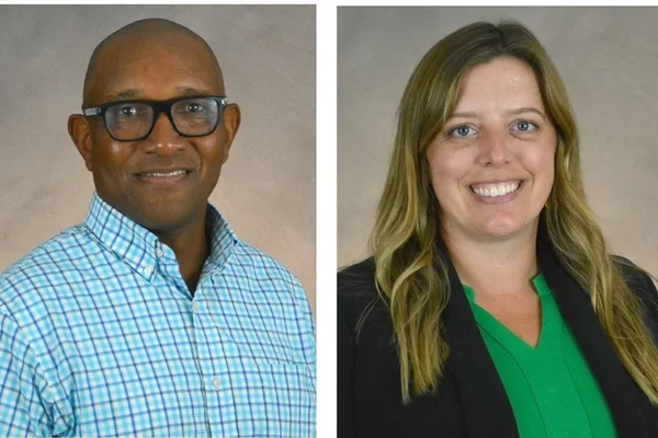 Head and shoulders photos of a man and woman