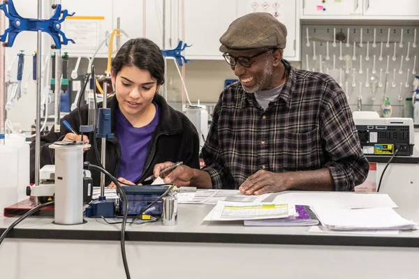 Viticulture students in the enology laboratory at the FLCC Viticulture and Wine Center