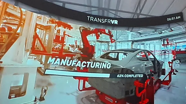 Inside of auto manufacturing plant