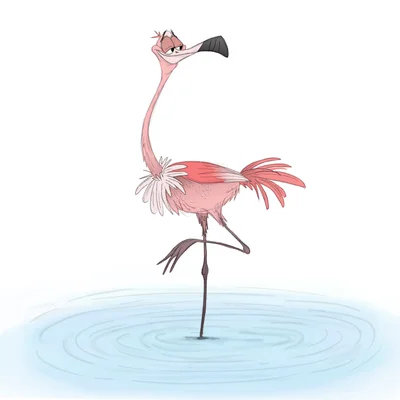 Cartoon flamingo