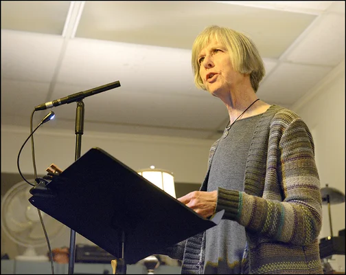 Barbara Murphy reading poetry