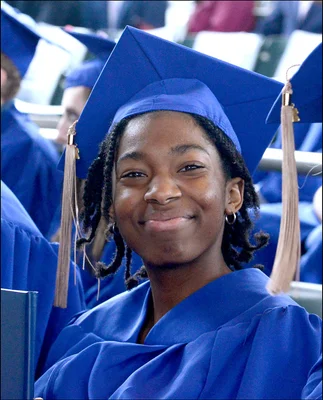 woman in cap and gown