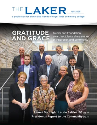 An image of the front cover of FLCC's fall 2025 Laker Magazine.