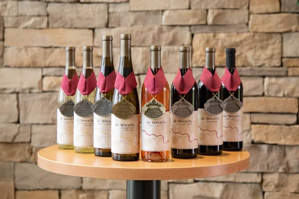 The 2016 in transit vintage displayed with two gold and six bronze medals from the New York Wine Classic.