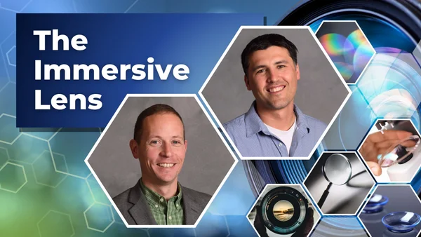 Thumbnail for Immersive Lens podcast showing two male hosts